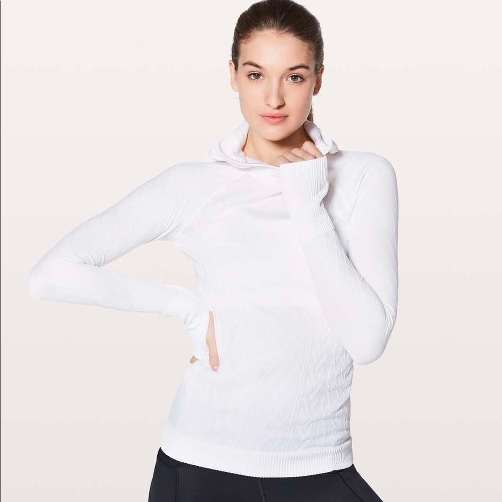 NWT Lululemon White Rest Less Hoodie